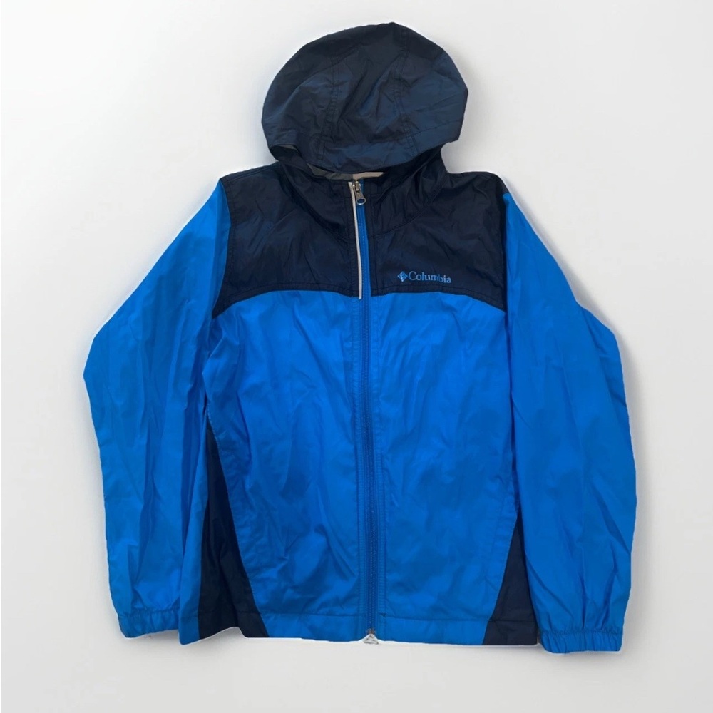 Columbia Boys' Glennaker Blue Rain Jacket L124403 Size Small (8)